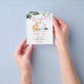 Budget Wasserfarbenwald Herbst Thema Babydusche Flyer (Gruppe)