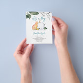 Budget Wasserfarbenwald Herbst Thema Babydusche Flyer (Gruppe)