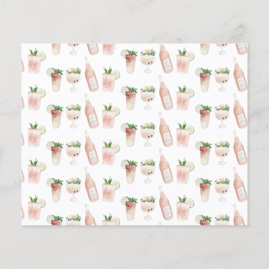 Budget Wasserfarbgetränke Bachelorette Wochenende Flyer (Hinten)