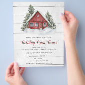 Budget Wasserfarbkabine Holiday Open House Einladu Flyer (Hand)