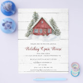 Budget Wasserfarbkabine Holiday Open House Einladu Flyer (Einzeln)