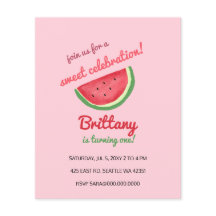 Budget Wassermelone Sommer Geburtstagsparty Einlad