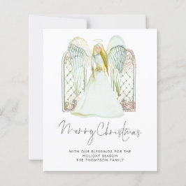 Budget Watercolor Angel Frohe Weihnachtsschrift