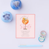 Budget Watercolor Aperol Spritz Brautparty Flyer (Einzeln)