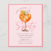 Budget Watercolor Aperol Spritz Brautparty Flyer (Vorne)