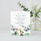 Budget Watercolor Baby Dusche Thema (Stehend Vorderseite)