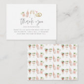 budget Watercolor bachelorette champagne Vielen Da Mitteilungskarte (Vorne/Hinten)