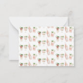 budget Watercolor bachelorette champagne Vielen Da Mitteilungskarte (Rückseite)