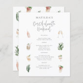 Budget Watercolor Bacheloretto Wochenende (Vorne/Hinten)