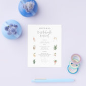 Budget Watercolor Bacheloretto Wochenende Flyer (Einzeln)