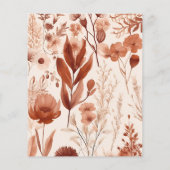 Budget Watercolor Burgund Wildblumen Hochzeit (Rückseite)