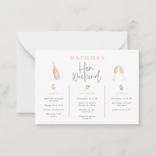 Budget Watercolor Champagner am Wochenende 3 Tage Mitteilungskarte