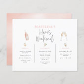 Budget Watercolor Champagner Hütten am Wochenende (Vorne/Hinten)