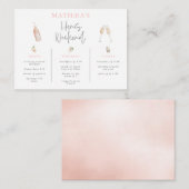 Budget Watercolor Champagner Hütten am Wochenende Mitteilungskarte (Vorne/Hinten)