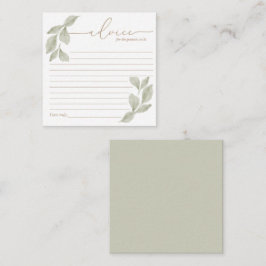 Budget Watercolor Eucalyptus Baby Duschberatung Mitteilungskarte