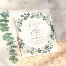 Budget Watercolor Eukalyptus-Blätter Brautparty