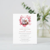 Budget Watercolor Fox Couple Wedding (Stehend Vorderseite)
