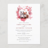 Budget Watercolor Fox Couple Wedding (Vorderseite)