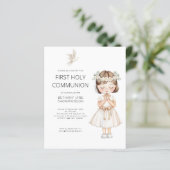 Budget Watercolor Girl First Heilige Kommune Weiß (Stehend Vorderseite)