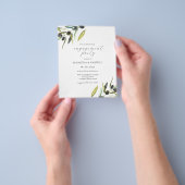 Budget Watercolor Greenerity Engagement Party einl Flyer (Gruppe)