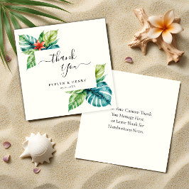 Budget Watercolor Greenerity Wedding Vielen Dank Mitteilungskarte