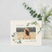 Budget Watercolor Greenery Bloral Graduation Party (Stehend Vorderseite)