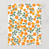 Budget Watercolor Orange Fruit Script Hochzeit (Rückseite)