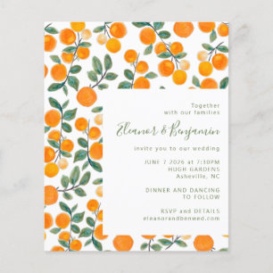 Budget Watercolor Orange Fruit Script Hochzeit