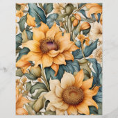 Budget Watercolor Sonnenblumenhochzeit Flyer (Hinten)