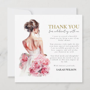 Budget Watercolor Wedding Brautparty Vielen Dank Einladung