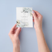 Budget Watercolor WEDDING MENU. Flyer (Gruppe)
