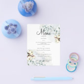 Budget Watercolor WEDDING MENU. Flyer (Einzeln)