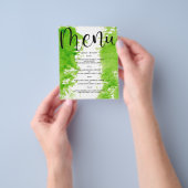 Budget Watercolor WEDDING MENU. Flyer (Gruppe)