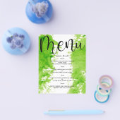 Budget Watercolor WEDDING MENU. Flyer (Einzeln)