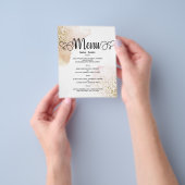Budget Watercolor WEDDING MENU. Flyer (Gruppe)