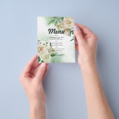 Budget Watercolor WEDDING MENU. Flyer (Gruppe)