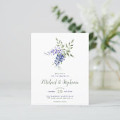 Budget Watercolor Wisteria Bouquet Wedding (Stehend Vorderseite)