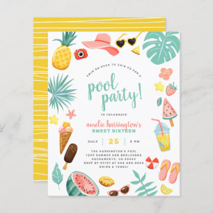 Budget Watermelon, Ananas & Tropical Pool Party