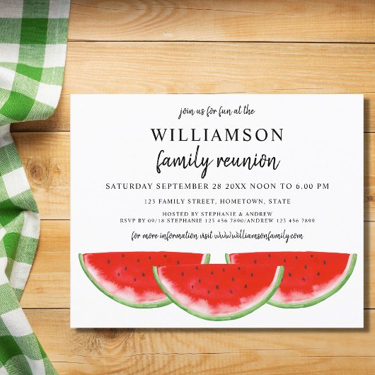 Budget Watermelon Family Wiedersehen Einladung