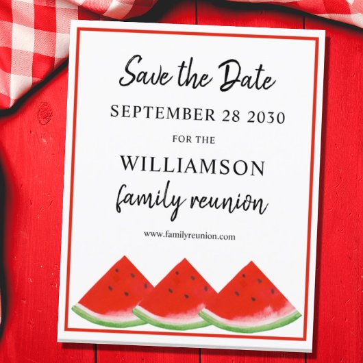 Budget Watermelon Family Wiedersehen Save the Date