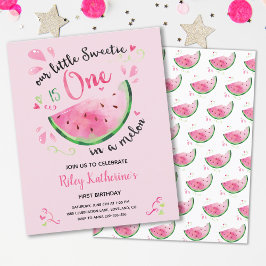 Budget Watermelon Sommer Erstgeburtstag Einladung