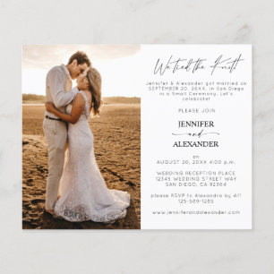 Budget We Tied the Knot 2 Hochzeitsempfang Flyer