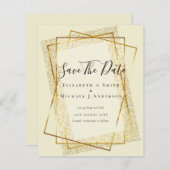 BUDGET WEDD RETT DATES Gold Glitzer Geometric (Vorne/Hinten)