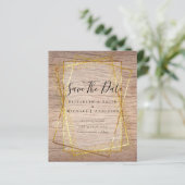 BUDGET WEDD RETT DATES Gold Glitzer Geometric (Stehend Vorderseite)