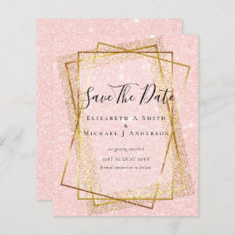 BUDGET WEDD RETT DATES Gold Glitzer Geometric