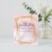 BUDGET WEDD RETT DATES Gold Glitzer Geometric (Stehend Vorderseite)