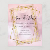 BUDGET WEDD RETT DATES Gold Glitzer Geometric (Vorderseite)