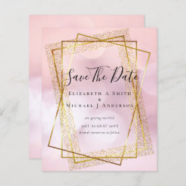 BUDGET WEDD RETT DATES Gold Glitzer Geometric