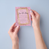 BUDGET WEDD RETT DATES Gold Glitzer Geometric Flyer (Gruppe)