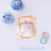 BUDGET WEDD RETT DATES Gold Glitzer Geometric Flyer (Einzeln)